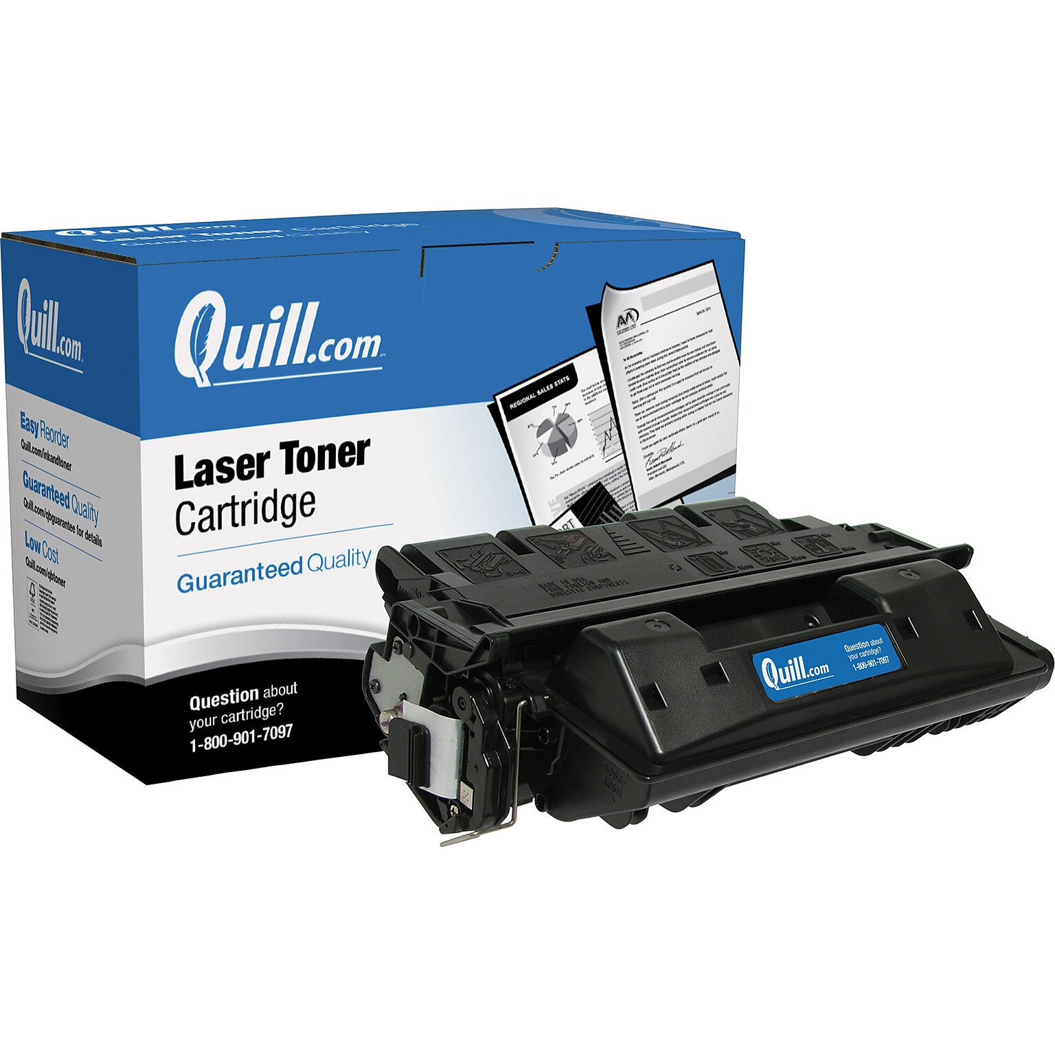 Quill Brand Remanufactured HP 61A (C8061A) Black Laser Toner Cartridge (100% Satisfaction Guaranteed)