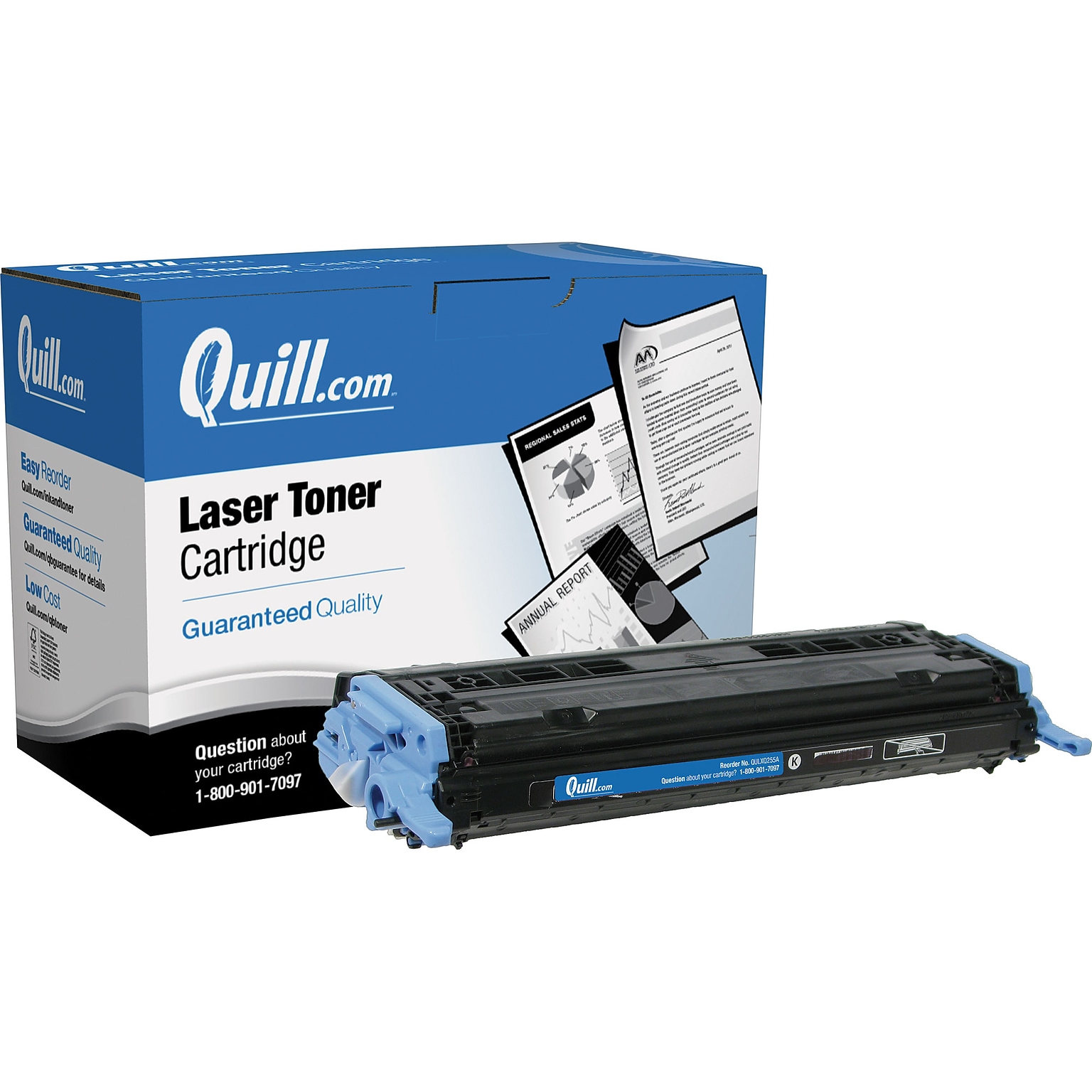 Quill Brand Remanufactured HP 124A (Q6000A) Black Laser Toner Cartridge (100% Satisfaction Guaranteed)
