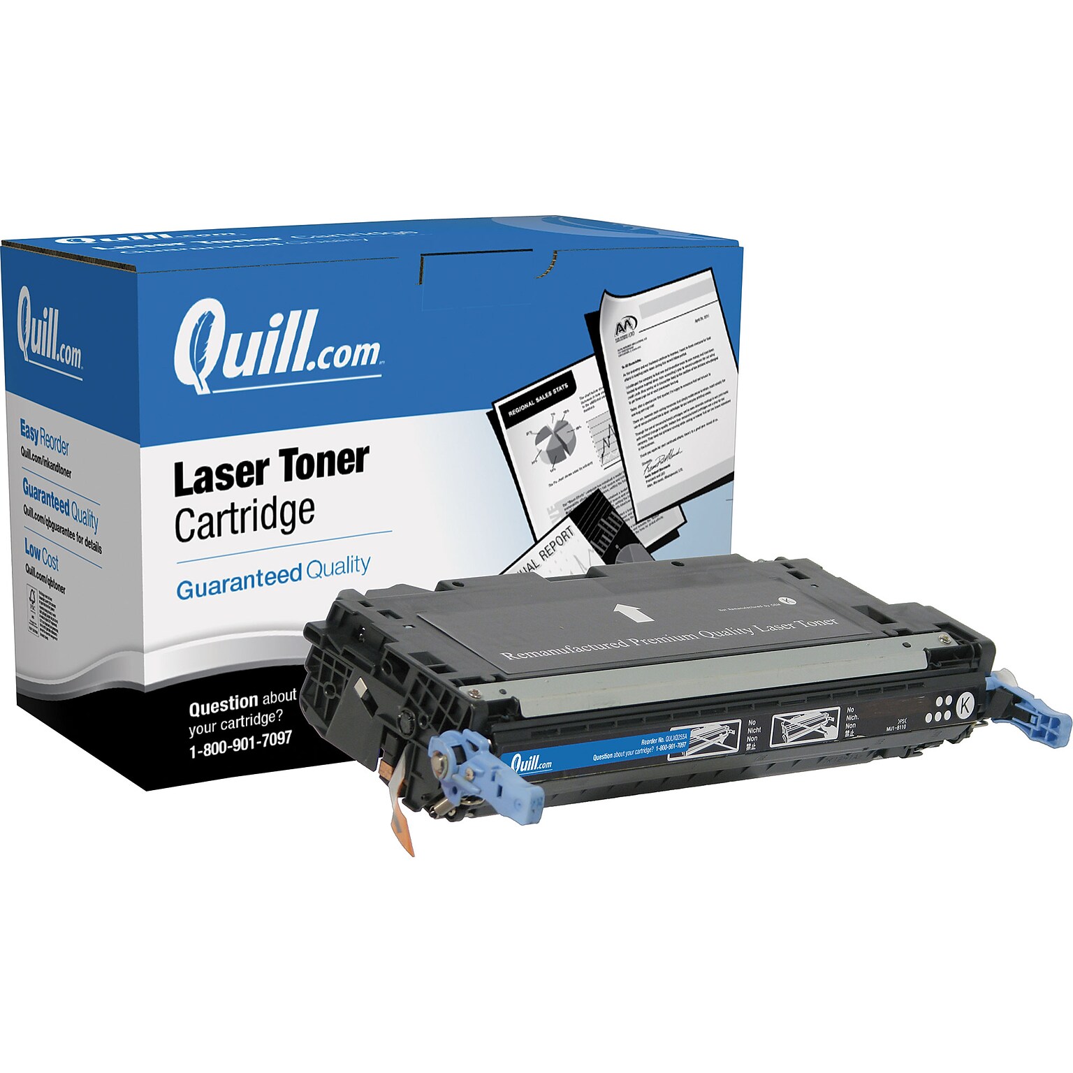 Quill Brand Remanufactured HP 501A (Q6470A) Black Laser Toner Cartridge (100% Satisfaction Guaranteed)