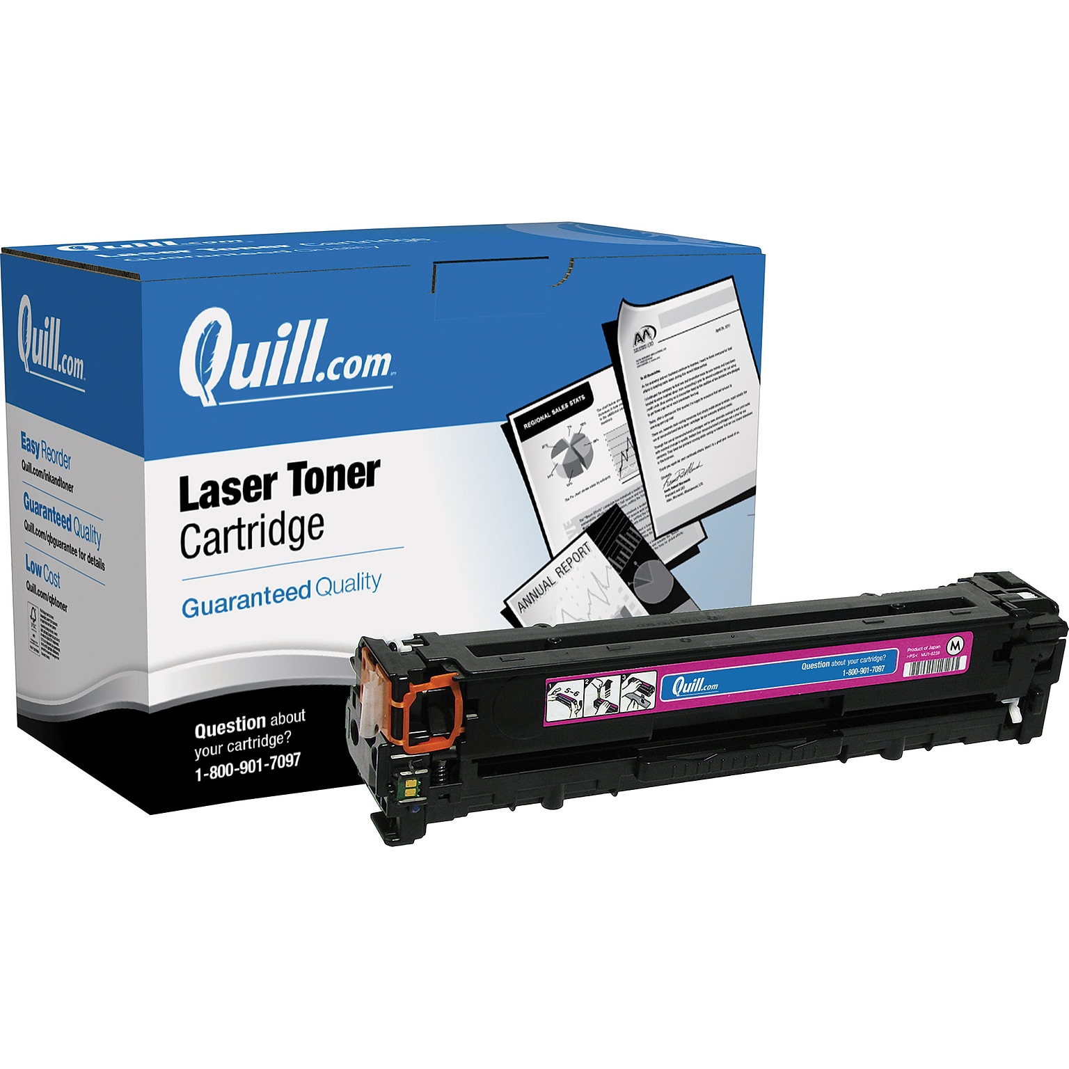 Quill Brand® Remanufactured Magenta Standard Yield Toner Cartridge Replacement for HP 125A (CB542A) (Lifetime Warranty)