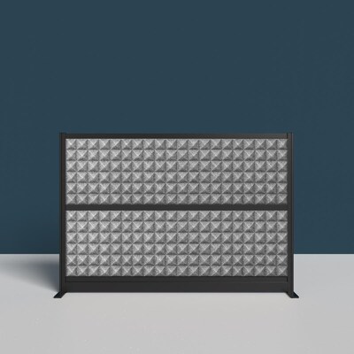 Luxor Studio Modular Wall Room Divider System Acoustic Panel, 48" H x 70" W, Freestanding, Gray, PET (PPWL001)
