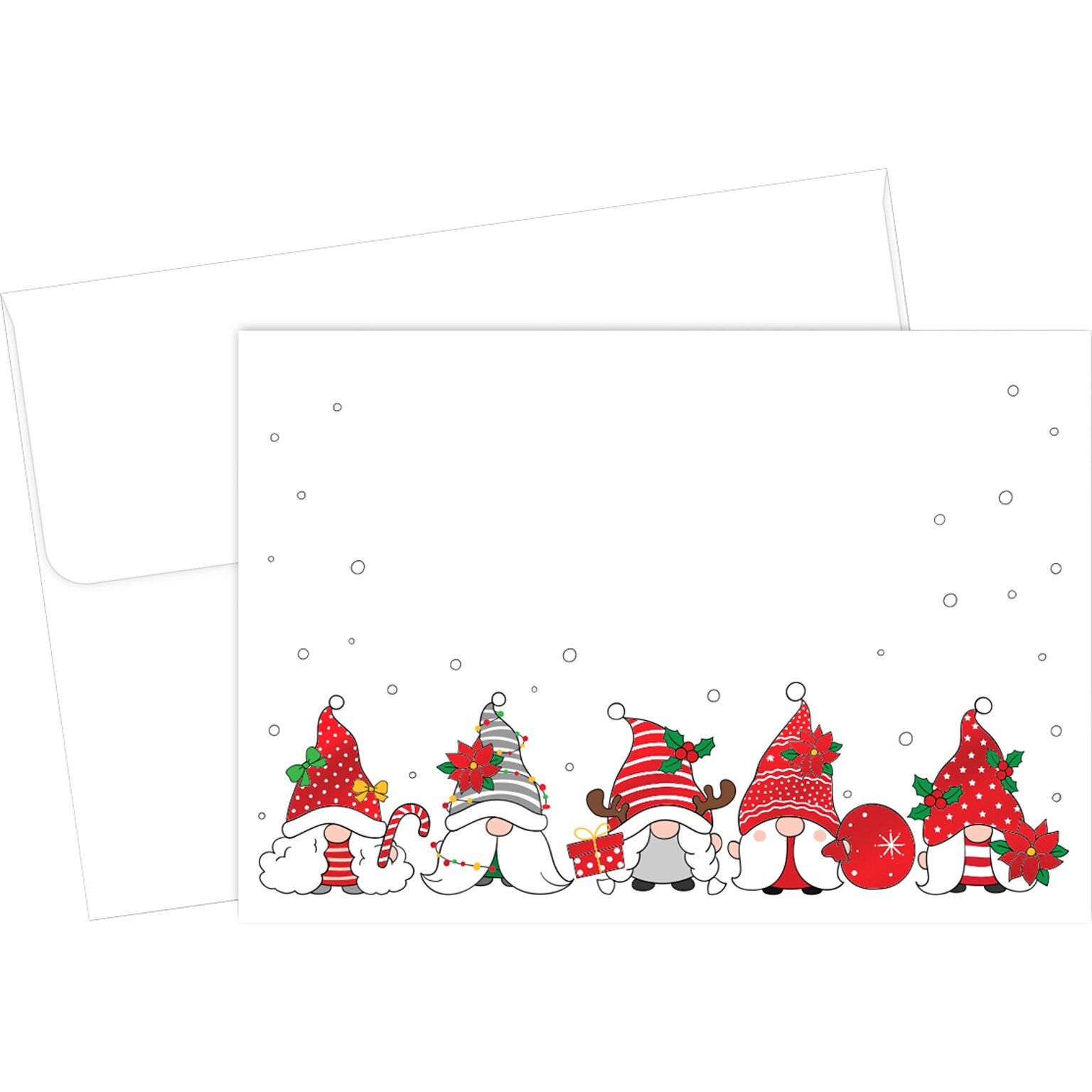 Great Papers Holiday Gnomes Seasonal Stationery Kit, Multicolor, 50/Pack (2023053)