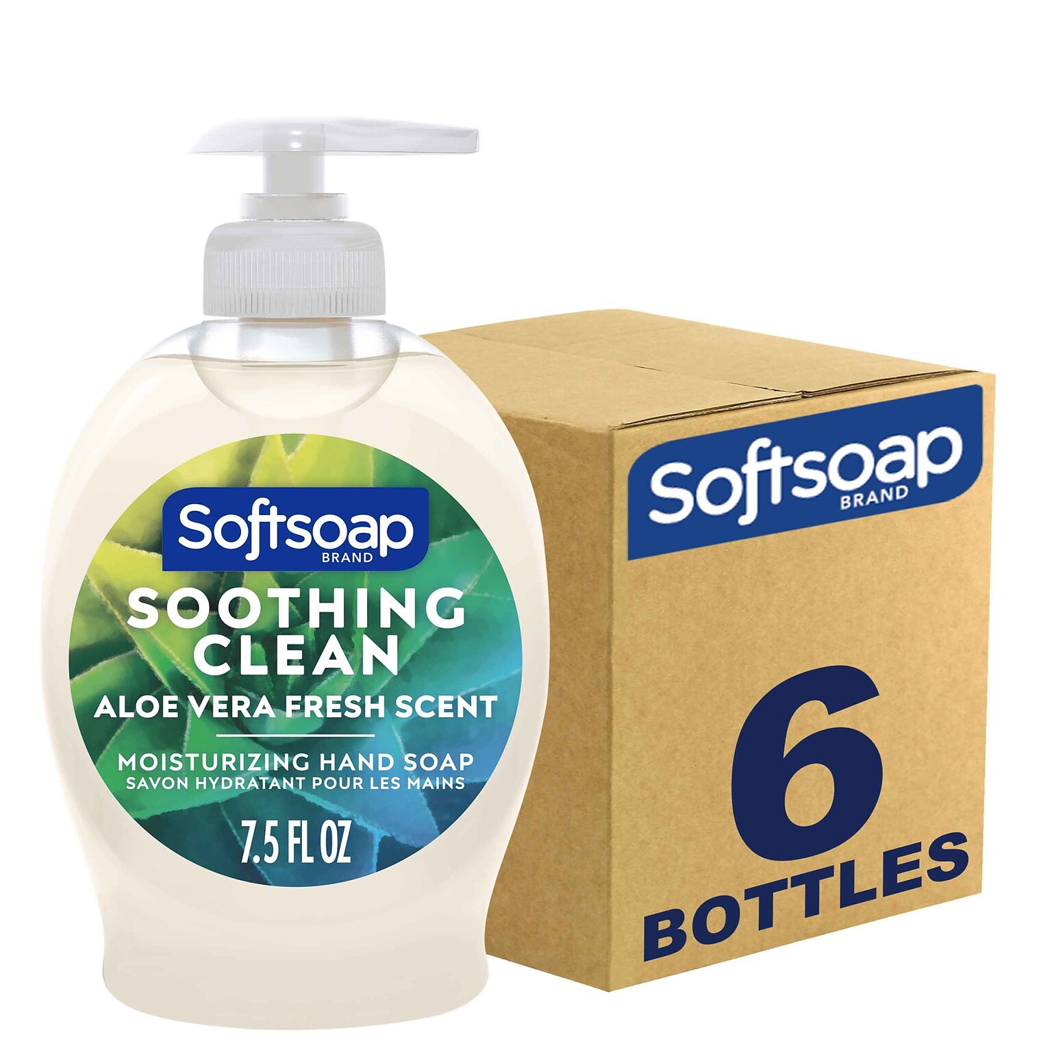 Softsoap Liquid Hand Soap, Soothing Clean Scent, 7.5 Fl. Oz., 6/Carton (US04968A/12601)