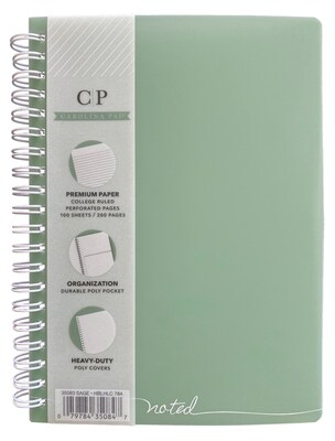 Carolina Pad Noted Premium 1-Subject Professional Notebooks, 7.38 x 9.5, College Ruled, 100 Sheets