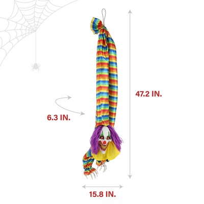 Haunted Hill Farm Animatronic Hanging Upside Down Clown (HHCLOWN-39HLSA)