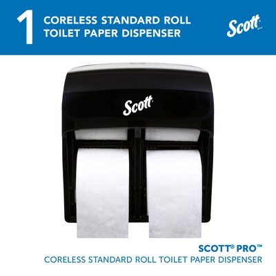 Scott Pro Coreless Toilet Paper Dispenser, Black (44518)