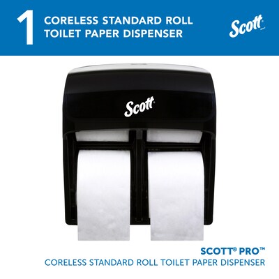 Scott Professional High Capacity Bathroom Tissue Dispenser, Black (44518)