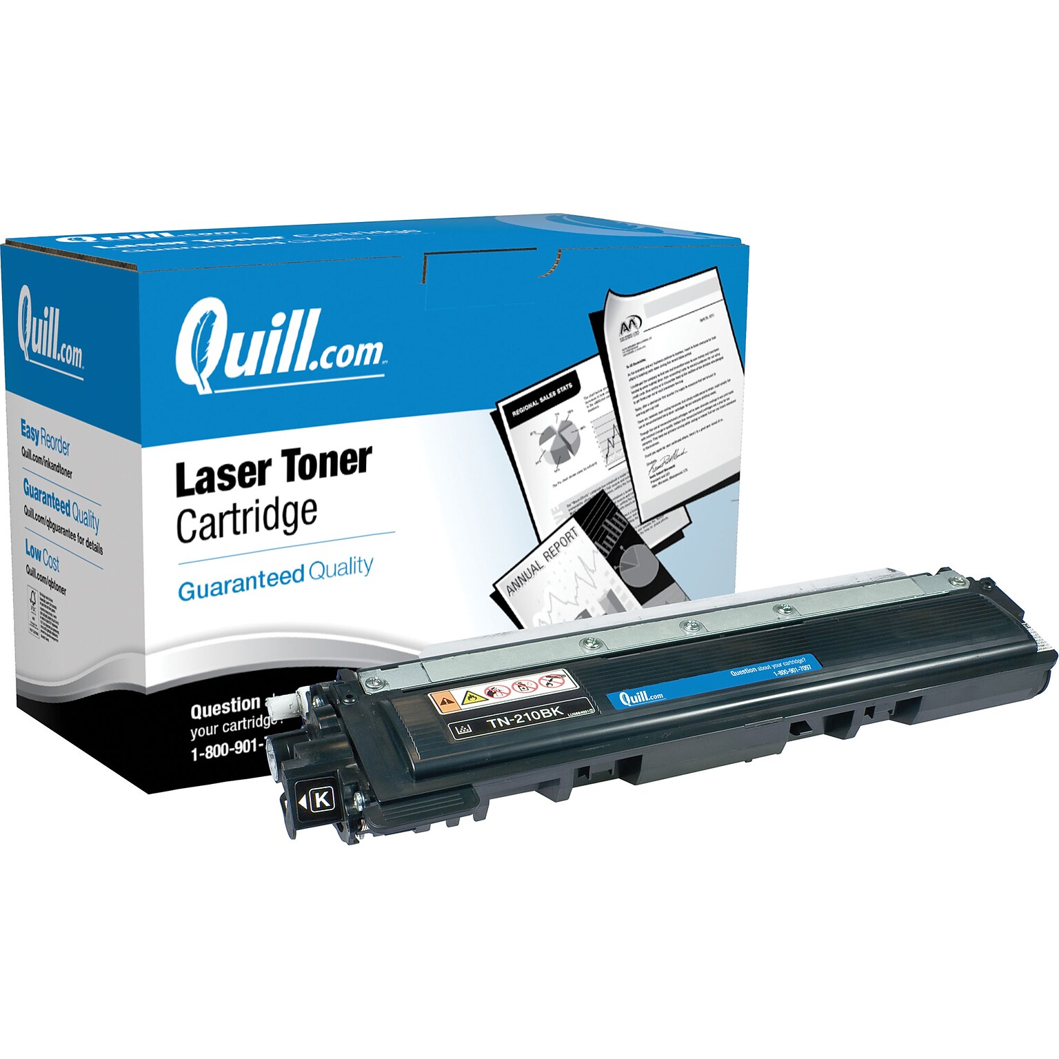 Quill Brand® Remanufactured Black Standard Yield Toner Cartridge Replacement for Brother TN-210 (TN210BK) (Lifetime Warranty)