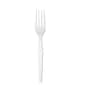 Dixie Plastic Fork, Heavy-Weight, White, 1000/Carton (TH217)