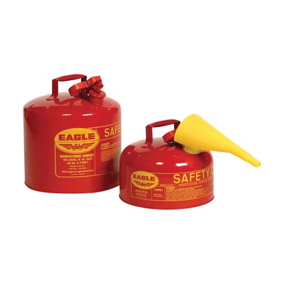 EAGLE Type I Safety Can; Type 1, Funnel, 5 Gallons