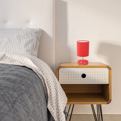 Simple Designs 10.24" LED Table Lamp, Red (LT2005-RED-LB)