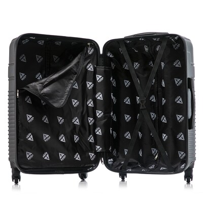 InUSA Resilience 29.52" Hardside Suitcase, 4-Wheeled Spinner, TSA Checkpoint Friendly, Coal (IURES00L-COA)