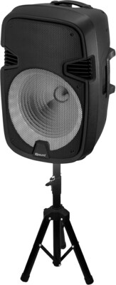 IQ Sound 15” Portable Bluetooth Speaker with TWS, Black, (IQ-5715DJBT)