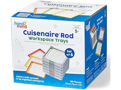 hand2mind Cuisenaire Rod Workspace Tray, 6/Set (96146)