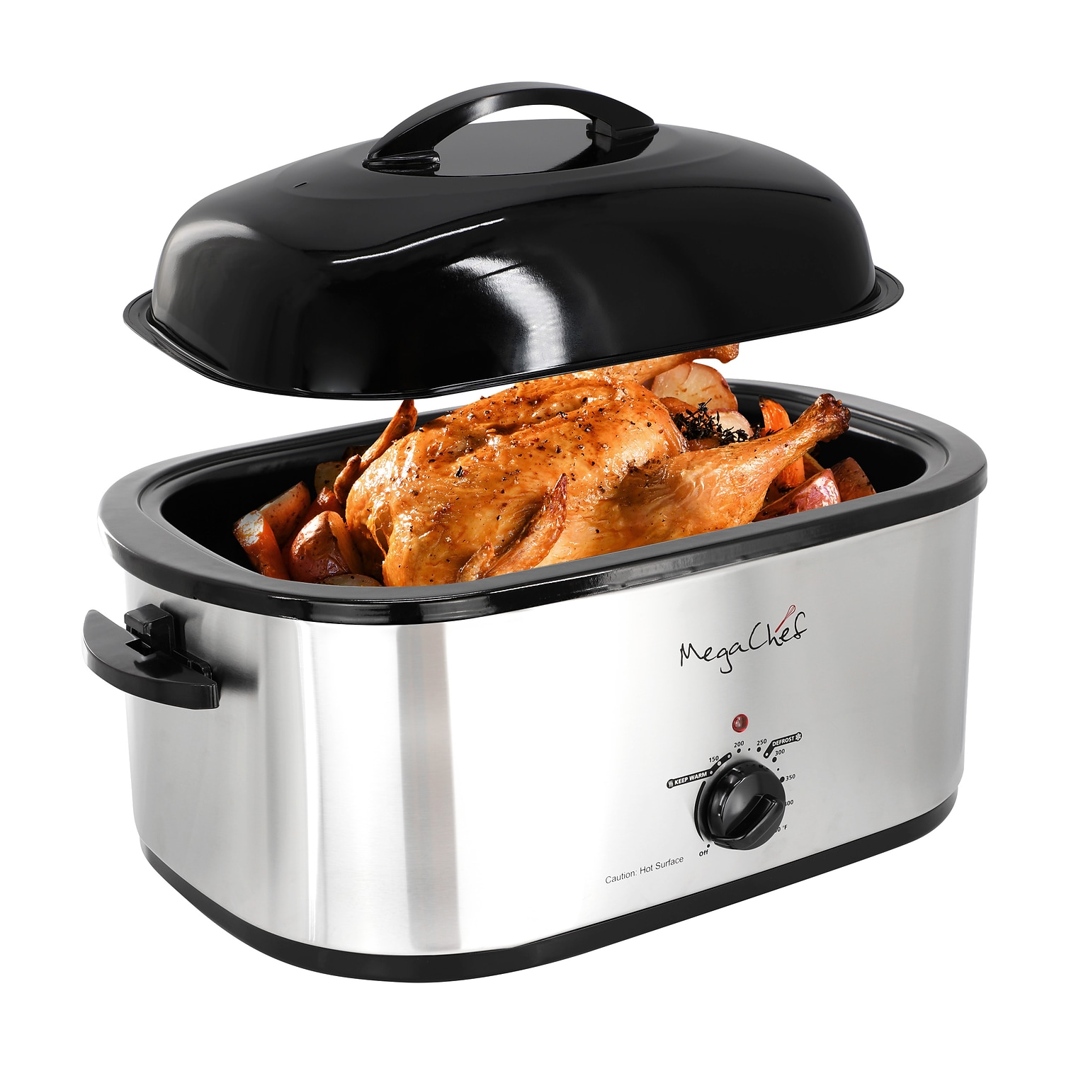 MegaChef 22 Qt Electric Roaster Oven, Silver (935121971M)