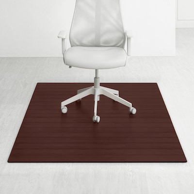 Anji Mountain Deluxe Bamboo Carpet & Hard Floor Chair Mat, 48 x 72, Dark Cherry (AMB24015W)