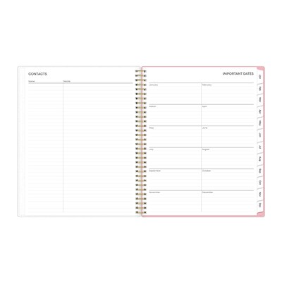 2027 Blue Sky Mimi Pink 8.5" x 11" Calendar Year Weekly & Monthly Planner, Plastic Cover (137264-27)