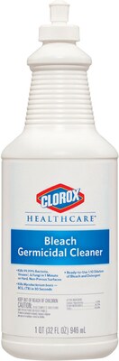 Clorox Healthcare™ Bleach Germidical Cleaner; 32oz. Pull-Top Bottle, 6/Case