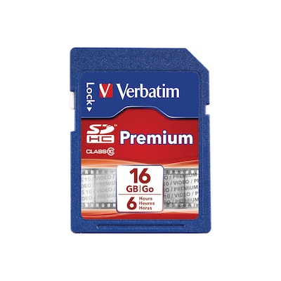 Verbatim® Premium Memory Card, SDHC™, Class 10, 16GB
