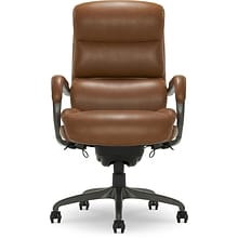 La-Z-Boy Aberdeen Ergonomic Bonded Leather Swivel Computer and Desk Chair, Camel (51545-CAM)