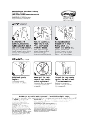 Command Clear Medium Wire Hook Value Pack, 6-Command Hooks, 8-Command Strips (17065CLR-6ES)