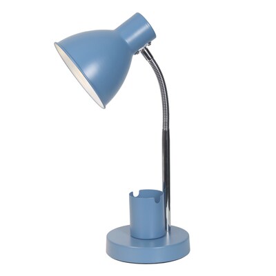 Simple Designs Sleek Essentials LED Desk Lamp, 16.22, Blue (LD1076-BLU)