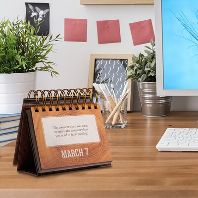 2026 Global Printed Products Woodgrain 6" x 6" Day-to-Day Calendar (GPP-0043)