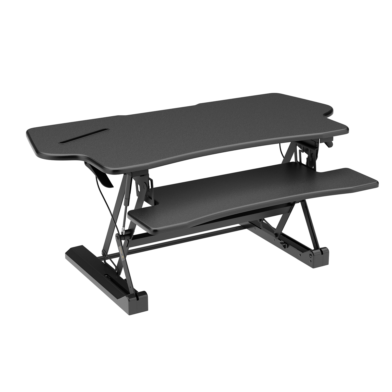 Mount-It! 48W Rectangular Adjustable Metal Standing Desk Converter, Black (MI-7925)