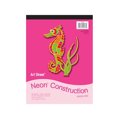 Pacon® Neon Art Paper Pad, 9 x 12, Assorted Colors (PAC104627)