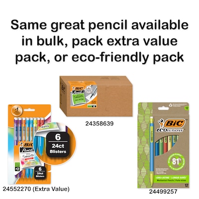 BIC Xtra Smooth Mechanical Pencil, 0.7mm, #2 Medium Lead, 12/PK (90085/MP11)