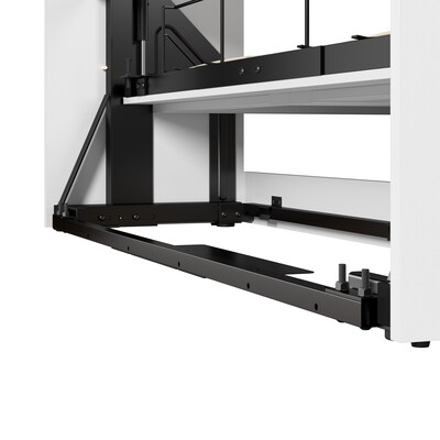 Bestar Pur Queen Murphy Bed and 2 Storage Units with Drawers (115W), White (26884-17)