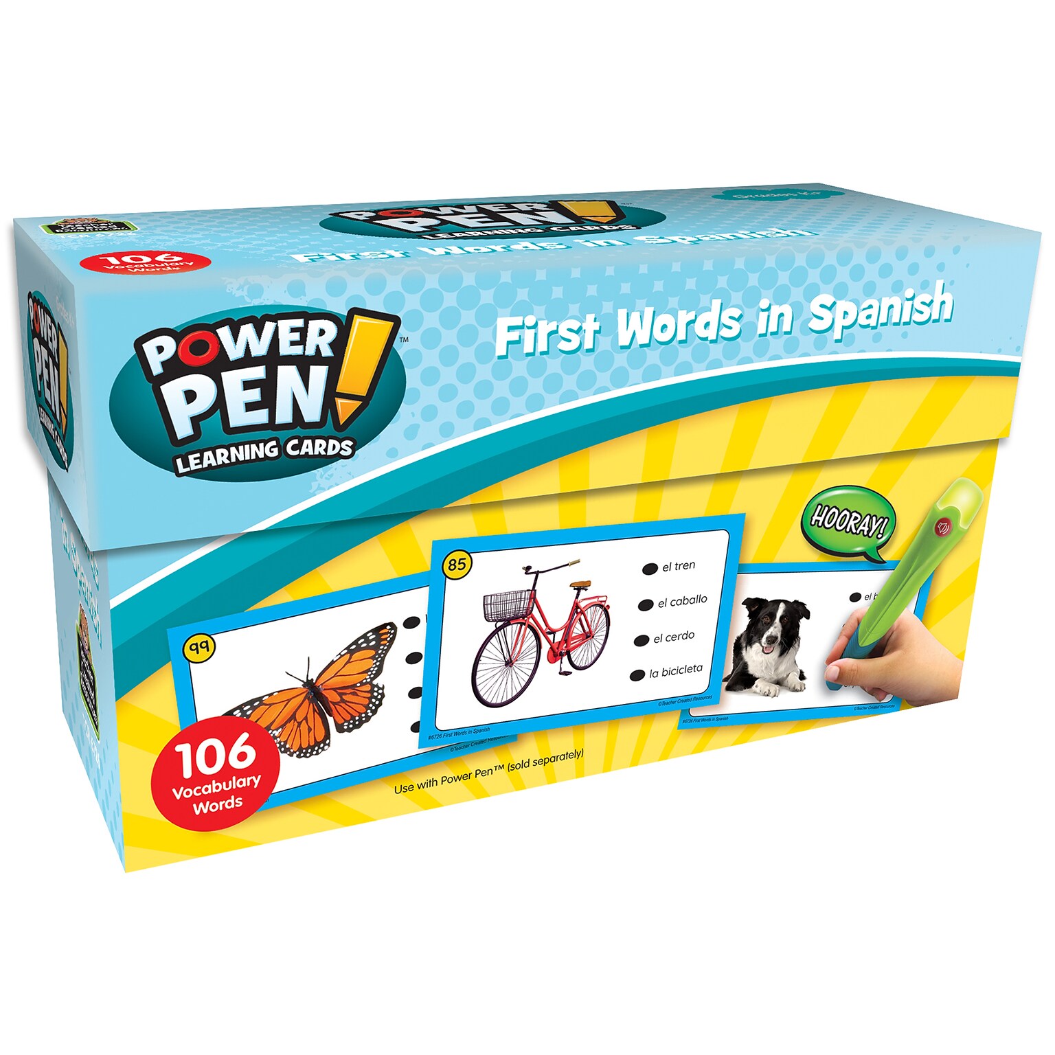 Teacher Created Resources Power Pen Learning Cards: First Words in Spanish (TCR6726)