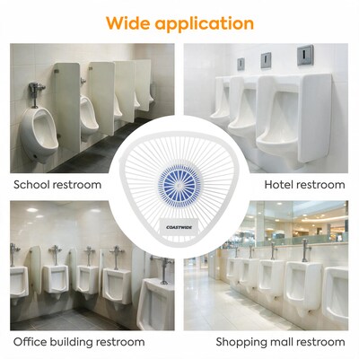 Coastwide Professional Non-Para Urinal Screen with Block, Citrus Scent, 12/Box (CW61757)