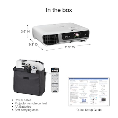 Epson Pro EX7280 Business V11HA02020 3LCD Projector, White