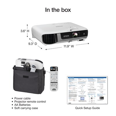 Epson Pro EX7280 3LCD WXGA Projector, White (V11HA02020)