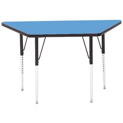 Correll® 30D x 30D x 60L Trapezoidal Heavy Duty Activity Table; Blue High Pressure Laminate Top