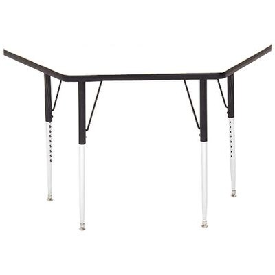 Correll® 24D x 24D x 48L Trapezoidal Heavy Duty Activity Table; White High Pressure Laminate Top