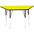 Correll® 24D x 24D x 48L Trapezoidal Heavy Duty Activity Table; Yellow High Pressure Laminate Top