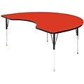 Red 48x72 Kidney-Shaped Activity Table