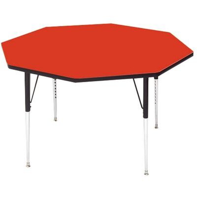 Correll® 48" Octagonal Heavy Duty Activity Table; Red High Pressure Laminate Top