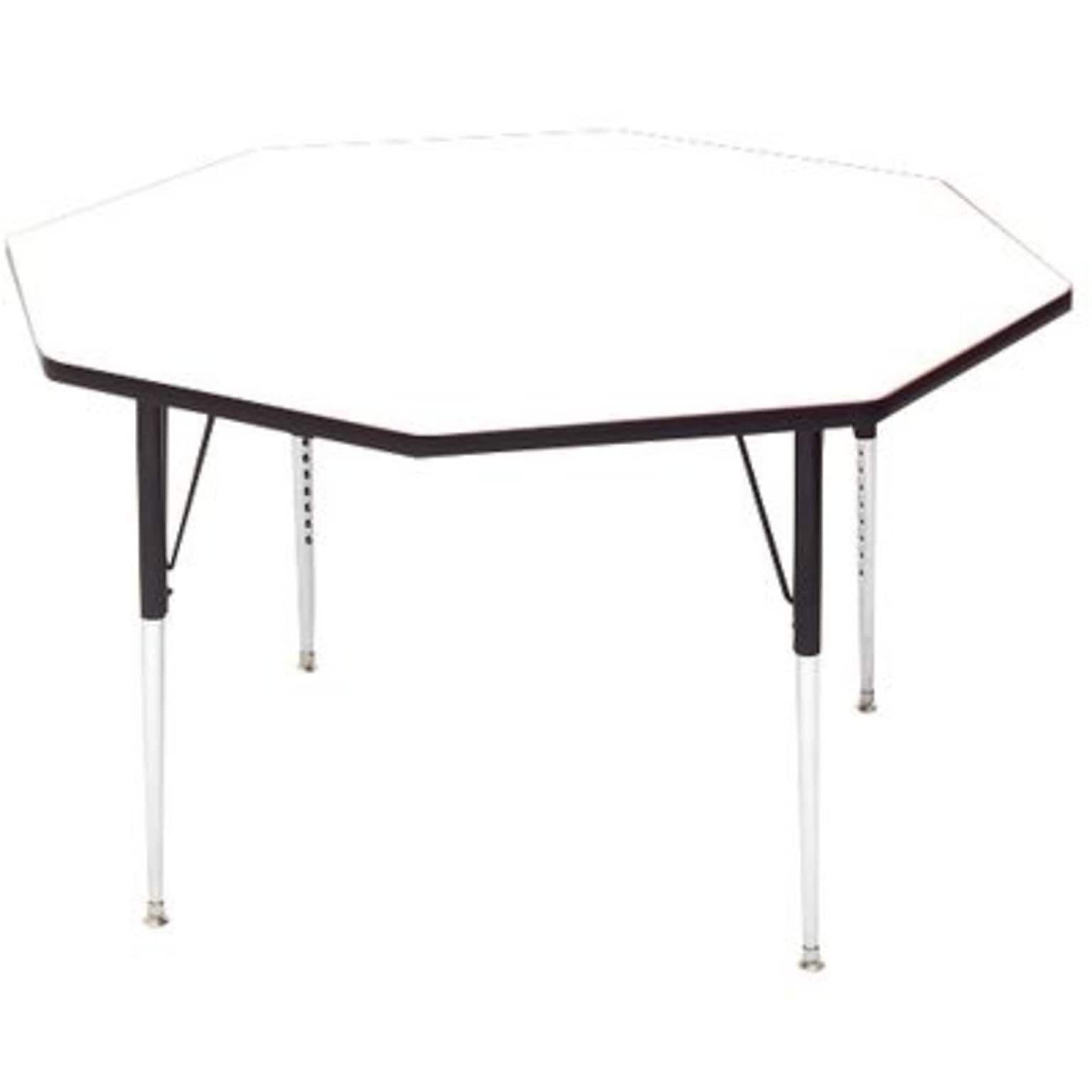 Correll® 48 Octagonal Heavy Duty Activity Table; White High Pressure Laminate Top