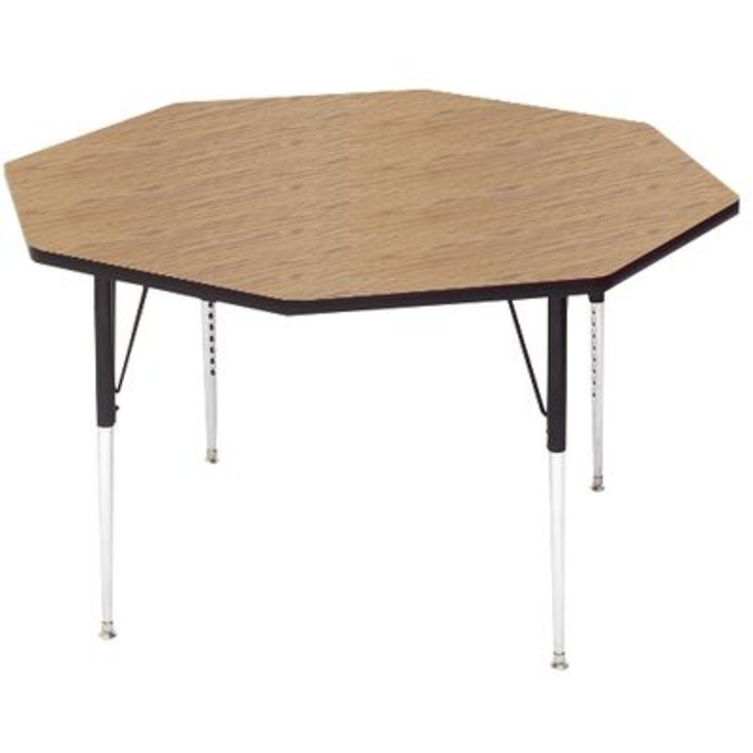 Correll® 48 Octagonal Heavy Duty Activity Table; Walnut High Pressure Laminate Top