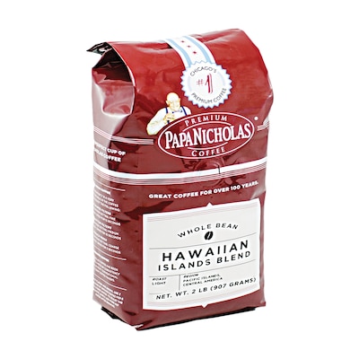 Papa Nicholas® Premium Coffee; Hawaiian Islands Blend, Whole Bean, 2lb. Bag