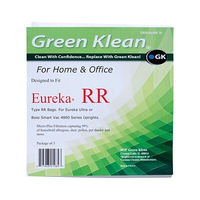 Green Klean® Replacement Vacuum Bags; For Eureka® Ultra or The Boss Smart Vac 4800 Series, 3/pk