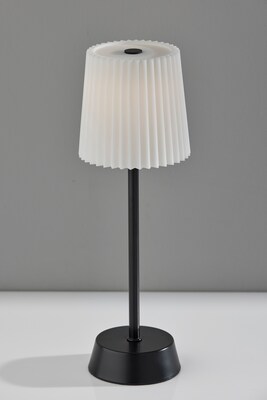 Adesso Bobby LED Cordless Indoor/Outdoor Table Lamp, 14"H, Black (3076-01)