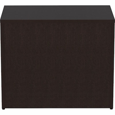 Lorell Essentials 2-Drawer Lateral File Cabinet, Letter/Legal Size, Lockable, 29.5"H x 36"W x 22"D, Espresso Laminate (LLR18223)
