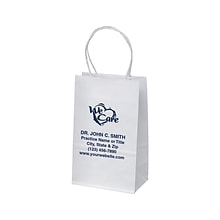 Paper Totes; White, 5x3, Imprinted