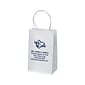 Paper Totes; White, 5x3", Imprinted
