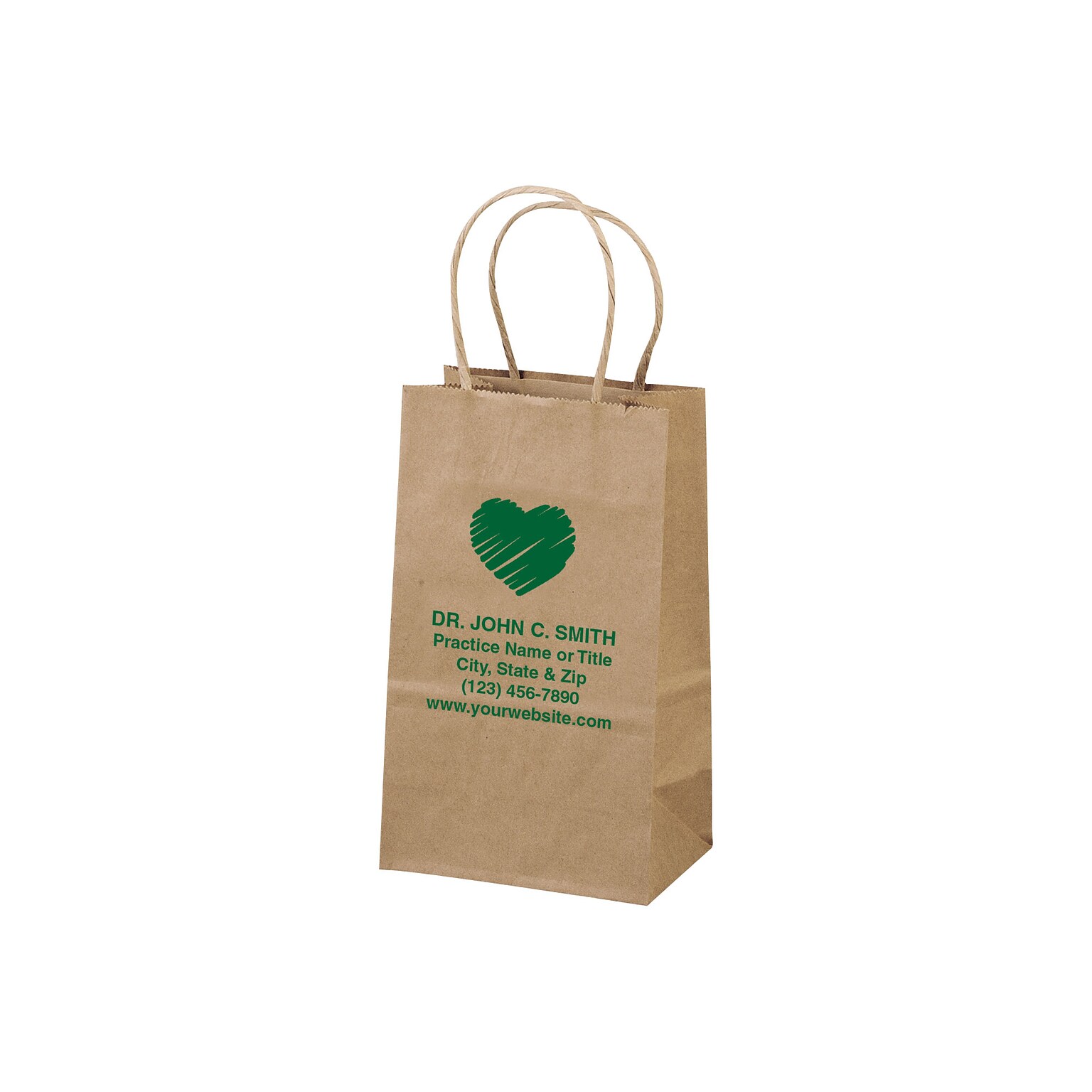 Paper Totes; Brown, 5x3, Imprinted