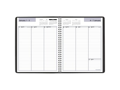 2024 AT-A-GLANCE DayMinder 7" x 8.75" Weekly Planner, Black (G590-00-24)